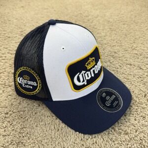 Corona Beer Hat SnapBack 6 Panel Lids X‎ Crown Over Spellout Patch Mesh Cap NWT